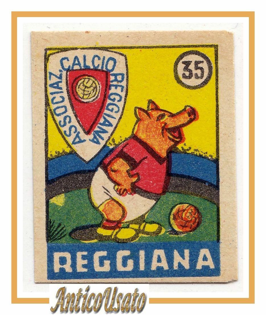 FIGURINA calcio REGGIANA mascotte scudetto 1949 Originale Nannina vintage epoca