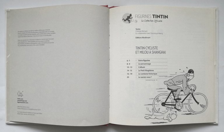 FIGURINES TINTIN CYCLISTE 2014 Editions Moulinsart collection officielle LIBRO