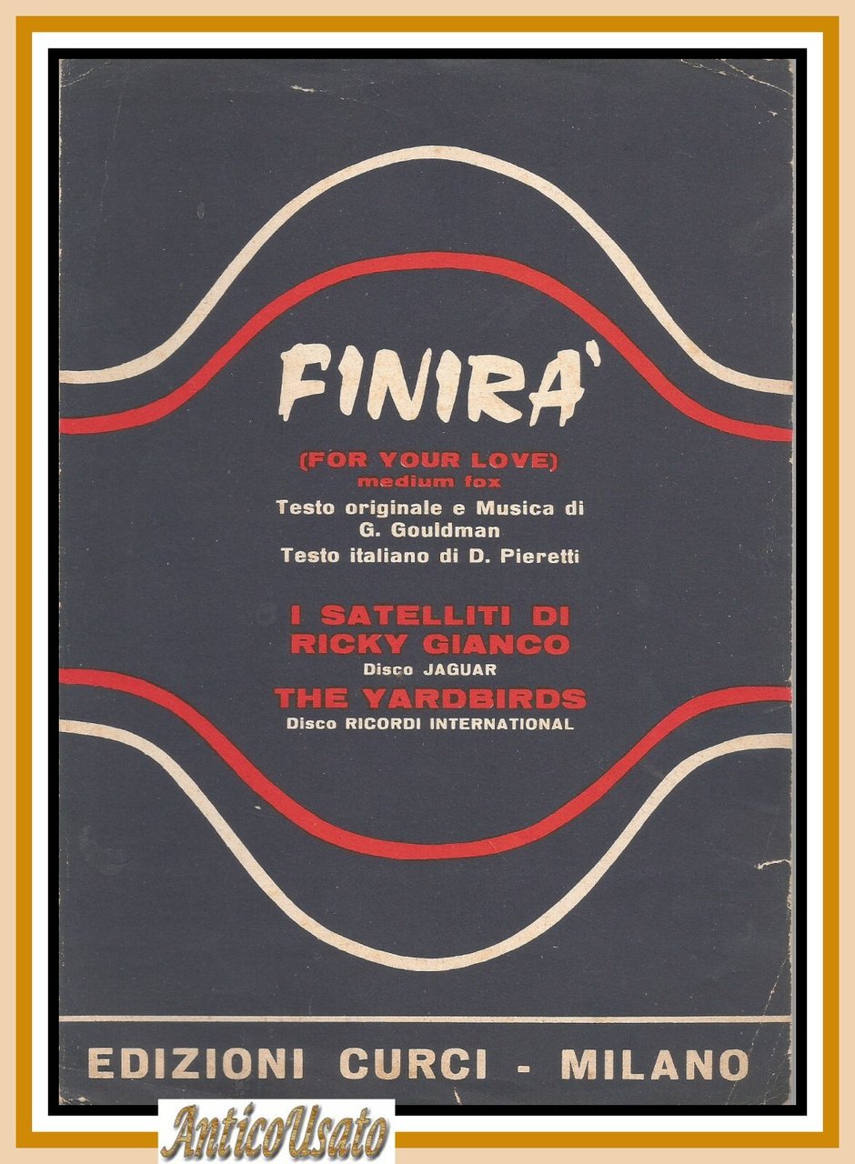 Finirà Ricky Gianco i Satelliti spartito per canto chitarra e …