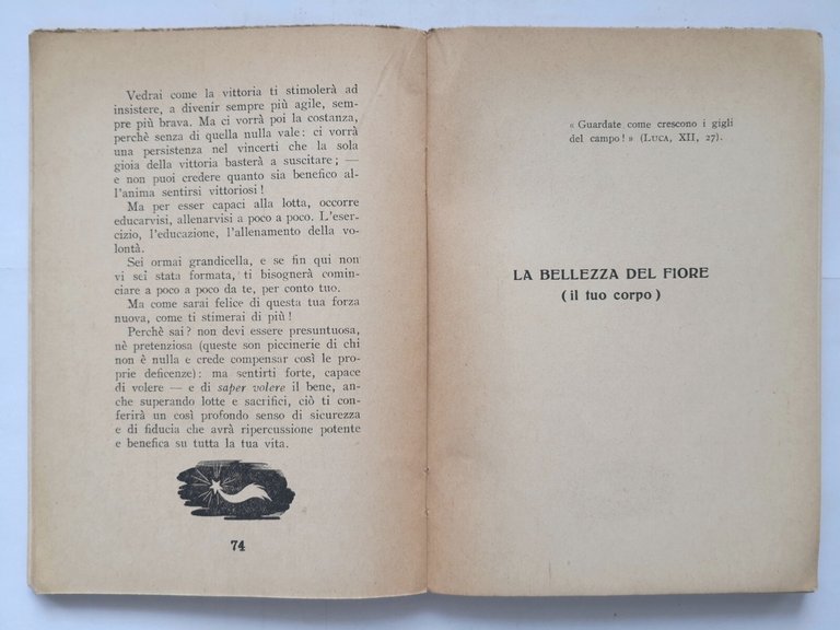FIORE CHE SBOCCIA di Maria Beltrame Quattrocchi 1943 Libro