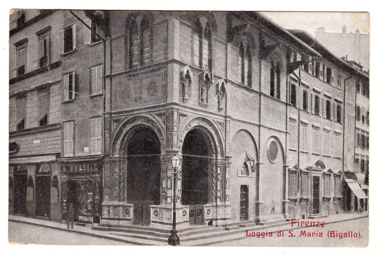 Firenze Loggia Di Santa Maria Bigallo Cartolina viaggiata 1915 Vintage … | Immagine Gallery 1