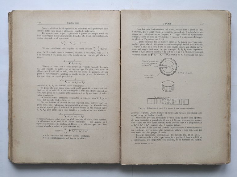FISICA MODERNA di Gaetano Castelfranchi 1929 Hoepli Libro manuale