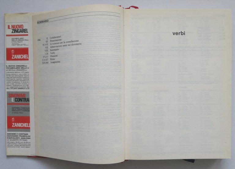 FLESSIONI RIME ANAGRAMMI l'italiano in scatola 1988 Zanichelli Libro dizionari