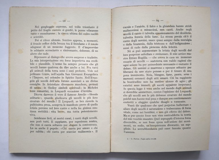 FOGLIE DELLA FORESTA antologia prose e versi di Giovanni Papini …