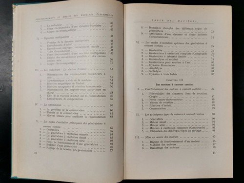FONCTIONMENT ET EMPLOI DES MACHINES ELECTRIQUES di Jacques Thurin 1964 …