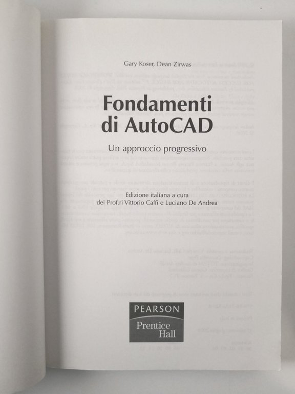 FONDAMENTI DI AUTOCAD un approcio progressivo Koser e Zirwas 2012 …