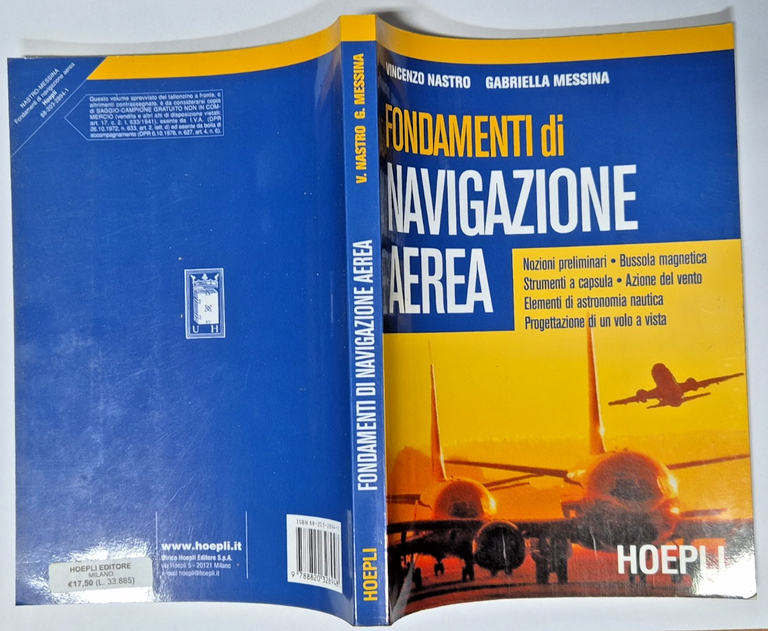 FONDAMENTI DI NAVIGAZIONE AEREA Nastro e Messina 2005 Hoepli Libro … | Immagine Gallery 2