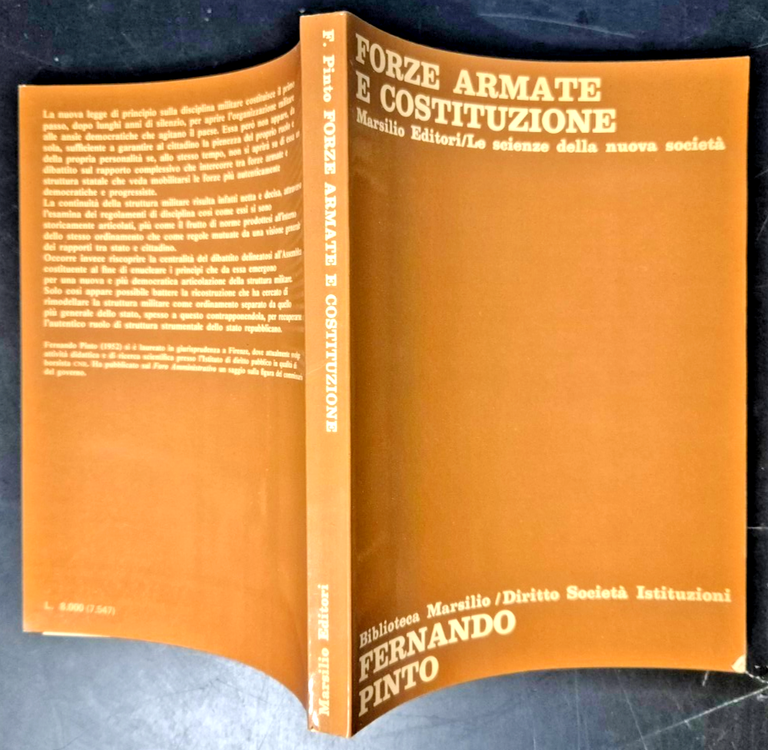 FORZE ARMATE E COSTITUZIONE di Fernando Pinto 1979 Marsilio libro … | Immagine Gallery 3