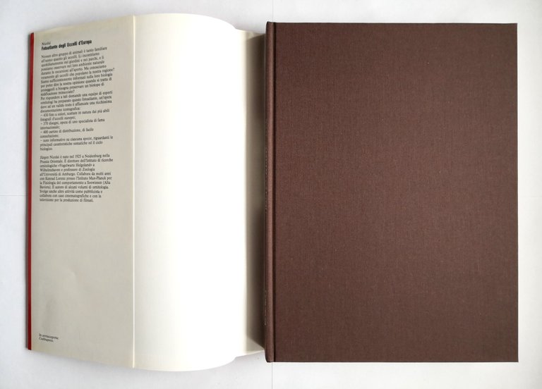 FOTOATLANTE DEGLI UCCELLI D'EUROPA di Jurgen Nicolai 1986 Zanichelli Libro
