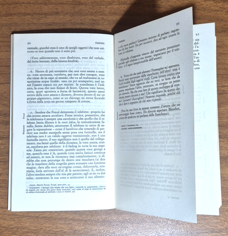 FRAMMENTI DI UN DISCORSO AMOROSO di Roland Barhes 1979 Einaudi …