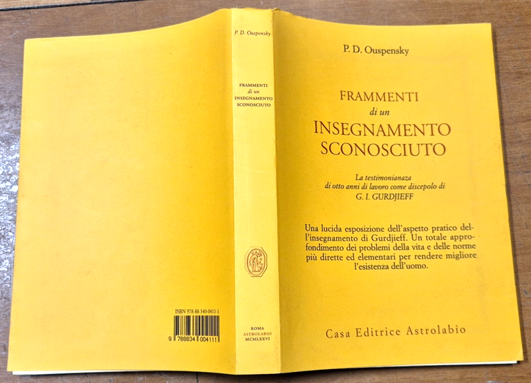 FRAMMENTI DI UN INSEGNAMENTO SCONOSCIUTO di Ouspensky 1976 Astrolabio Gurdjieff | Immagine Gallery 2