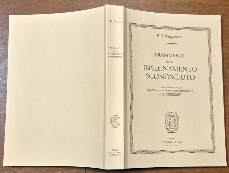 FRAMMENTI DI UN INSEGNAMENTO SCONOSCIUTO di Ouspensky 1976 Astrolabio Gurdjieff | Immagine Gallery 3