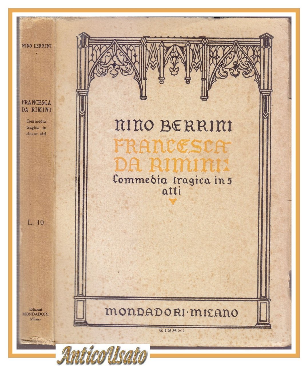 FRANCESCA DA RIMINI di Nino Berrini Commedia tragica 1924 Mondadori …