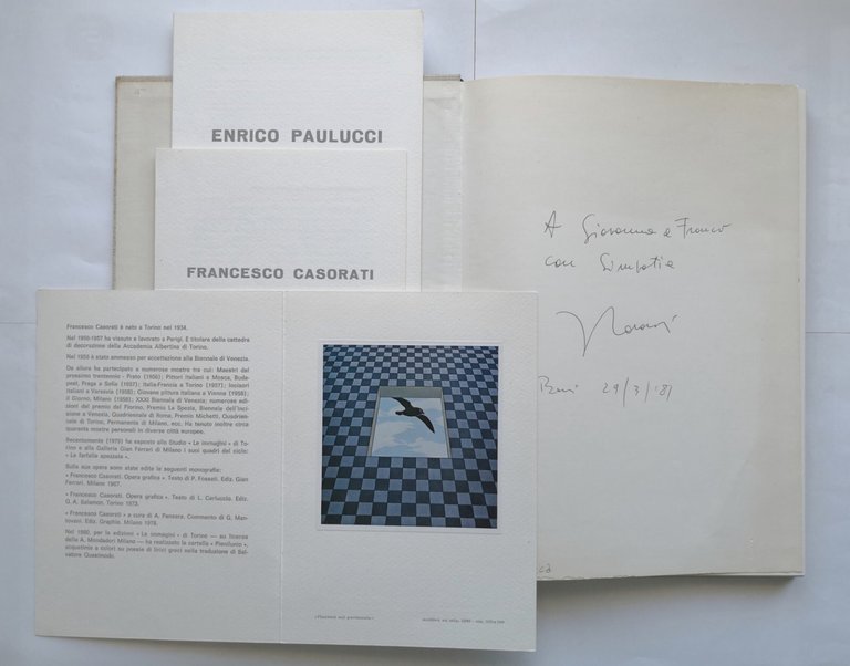 FRANCESCO CASORATI 1979 Edizioni Grafis Libro Monografia dedica autografa pittor