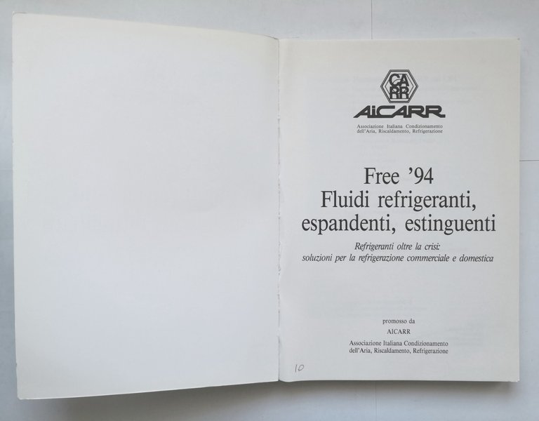 FREE 94 FLUIDI REFRIGERANTI ESPANDENTI ESTINGUENTI 1994 AICARR Libro congresso