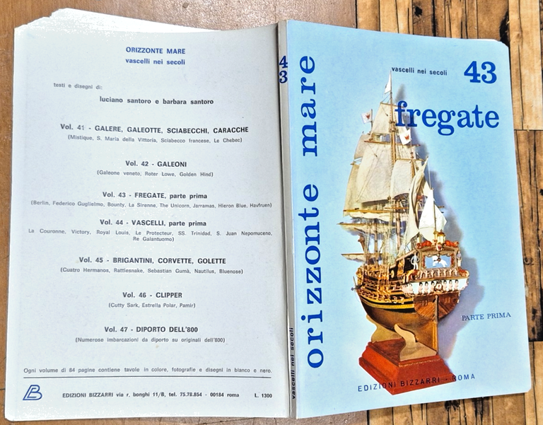FREGATE parte 1 vascelli secoli 1972 Edizioni Bizzarri Orizzonte Mare … | Immagine Gallery 3