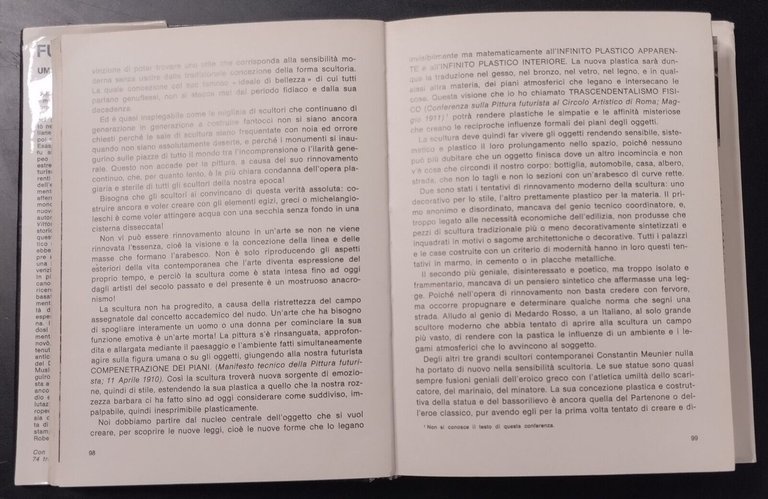 FUTURISMO di Umbro Apollonio 1970 Mazzotta Libro arte fascismo