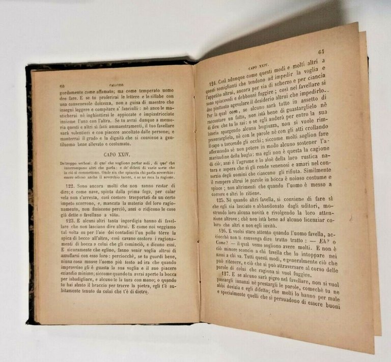 GALATEO ISTRUZIONE AL CARDINALE CARAFA LETTERE di Giovanni Della Casa …