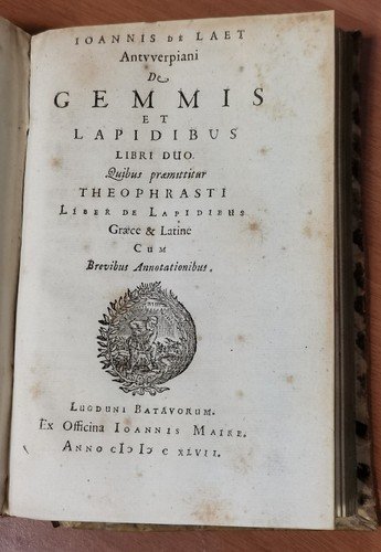 GEMMARUM ET LAPIDUM HISTORIA di Anselmus Boetius De Boot 1647 …