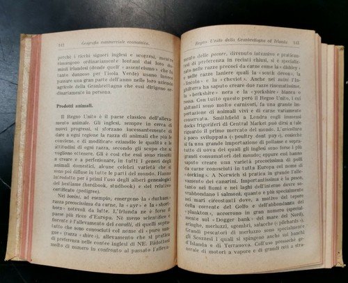 GEOGRAFIA ECONOMICA COMMERCIALE UNIVERSALE Volume I di Primo Lanzoni 1920 …