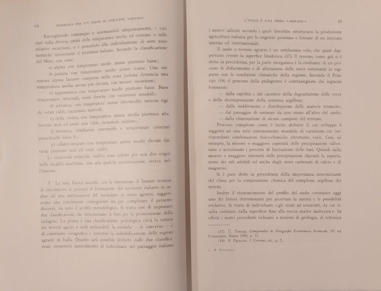 GEOGRAFIA PER UN PIANO DI SVILUPPO DELL'AGRICOLTURA di Battistella 1961 …