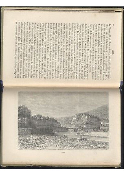 GEOGRAPHIE DU GARD di Adolphe Joanne 1896 Hachette con carta …