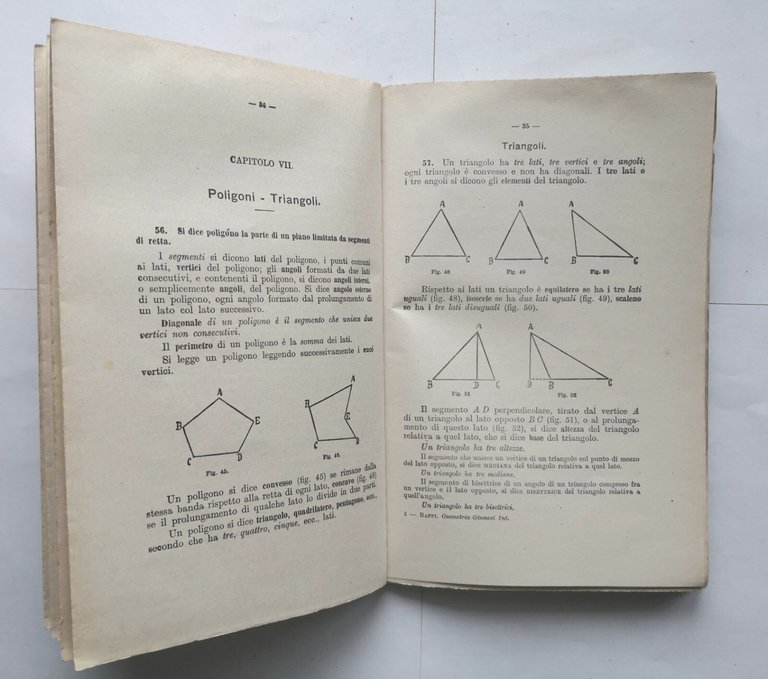 GEOMETRIA PRATICA di Contardo Baffi 1939 Paravia Libro manuale scolastico