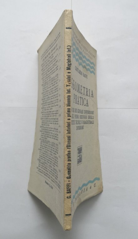 GEOMETRIA PRATICA di Contardo Baffi 1939 Paravia Libro manuale scolastico