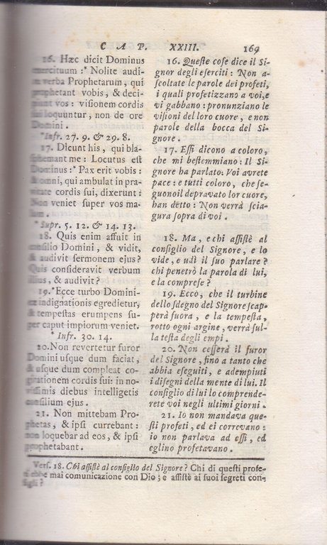 GEREMIA E BARUCH PROFETA 1786 Bibbia antica Monsignor Martini Libro …
