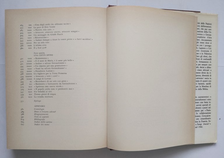 GERUSALEMME di Dominique Lapierre Larry Collins 1972 Mondadori Libro ebrei …