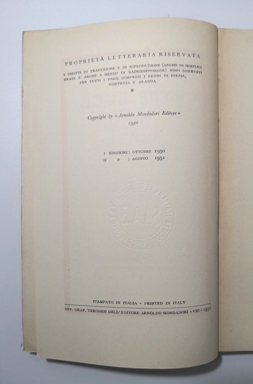 GESU' FATE LUCE Racconti di Domenico Rea 1951 Mondadori Libro …