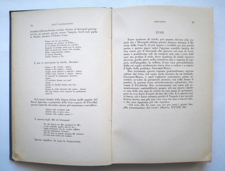 GESÙ SCONOSCIUTO di Dmitri Merezkovskij 1933 Bemporad libro sui vangeli