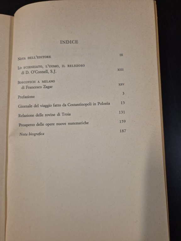 GIORNALE DI UN VIAGGIO Ruggiero Giuseppe Boscovich 1966 Giordano Libro