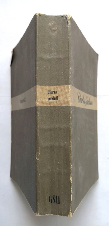 GIORNI PERDUTI romanzo di Charles Jackson 1946 Longanesi Libro