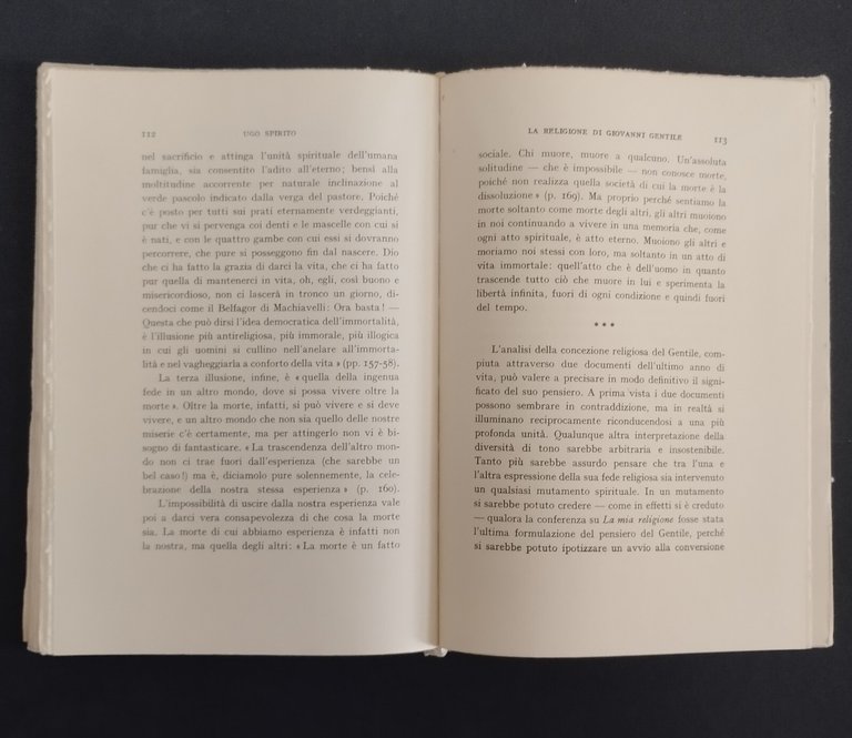 GIOVANNI GENTILE di Ugo Spirito 1969 Sansoni Libro filosofia