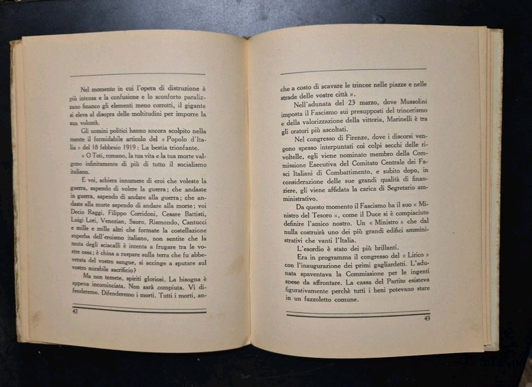 GIOVANNI MARINELLI Di Ivanoe Fossani 1932 fratelli Palombi libro fascismo