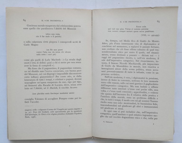 GIOVANNI PONTANO FRA L'UOMO E LA NATURA di Giuseppe Toffanin …