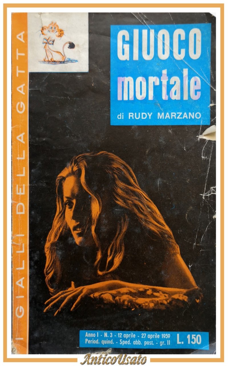 GIUOCO MORTALE di Rudy Marzano 1959 Edizioni Adriana Libro gialli …