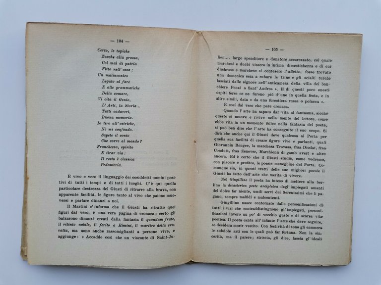 GIUSEPPE GIUSTI UOMO IL POETA PATRIOTA di Guido Zaccagnini 1937 …