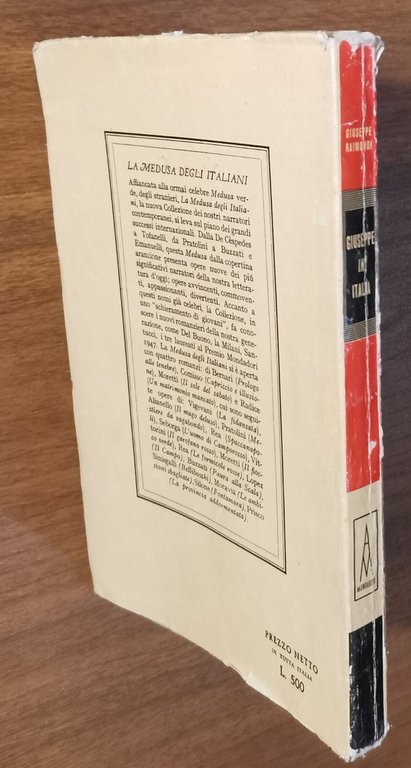 GIUSEPPE IN ITALIA di Raimondi 1949 Mondadori I edizione marzo …