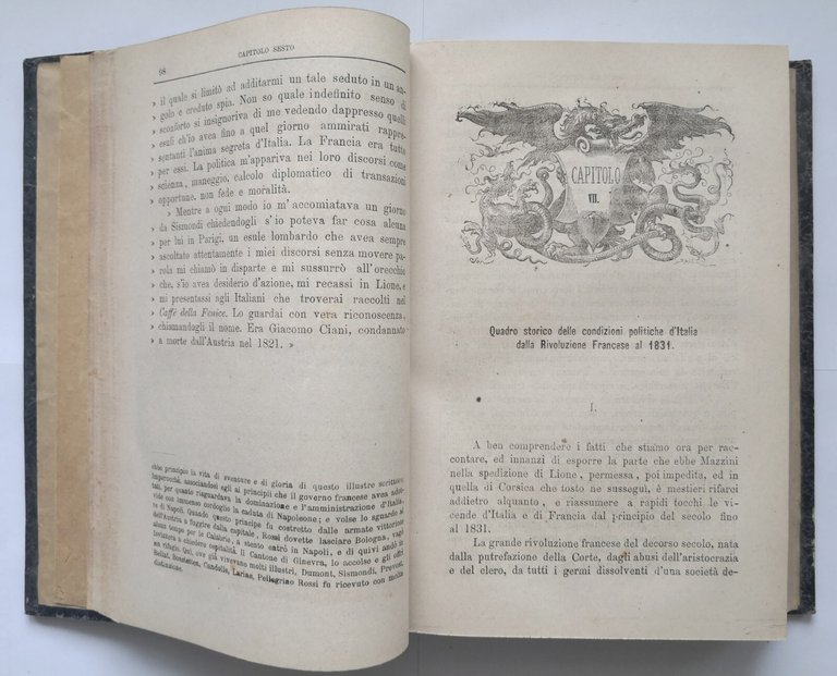 GIUSEPPE MAZZINI di Pietro De Nardi 1872 Libro antico biografia …