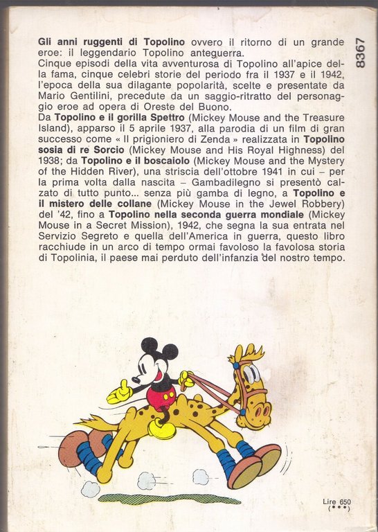 GLI ANNI RUGGENTI DI TOPOLINO Walt Disney Del Buono 1973 …