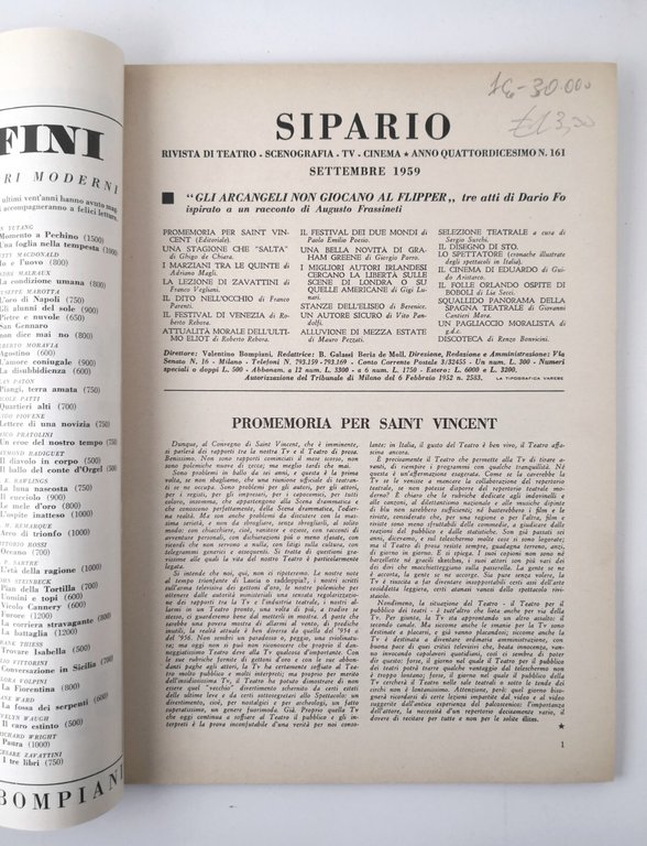 GLI ARCANGELI NON GIOCANO A FLIPPER di Dario Fo SIPARIO …