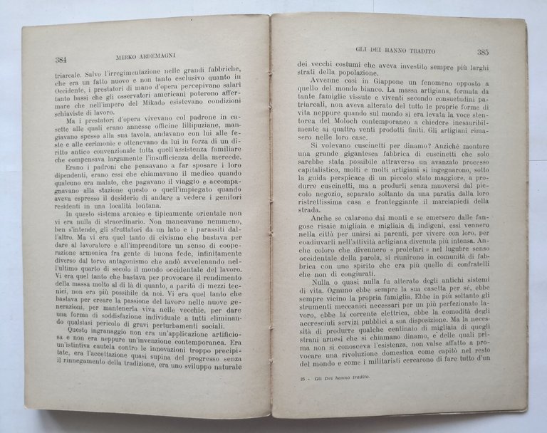 GLI DEI HANNO TRADITO di Mirko Ardemagni 1948 Garzanti Libro …