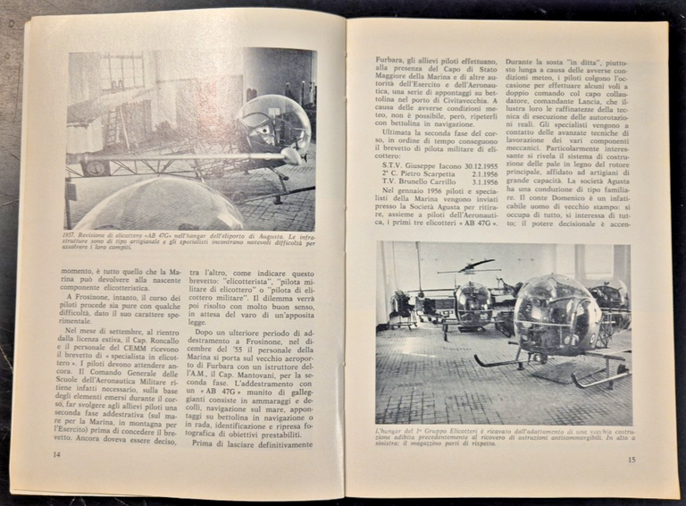 GLI ELICOTTERI DELLA MARINA MILITARE di Giuseppe Iacono 1981 Libro