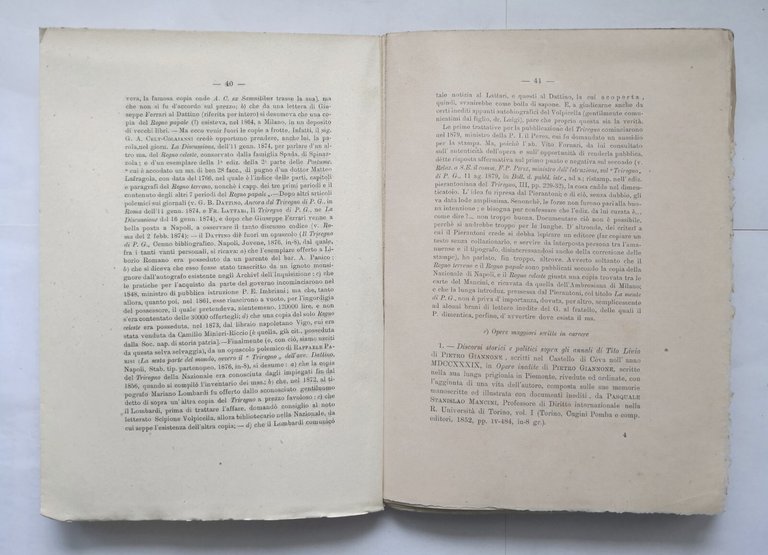 GLI SCRITTI E LA FORTUNA DI PIETRO GIANNONE Fausto Nicolini …