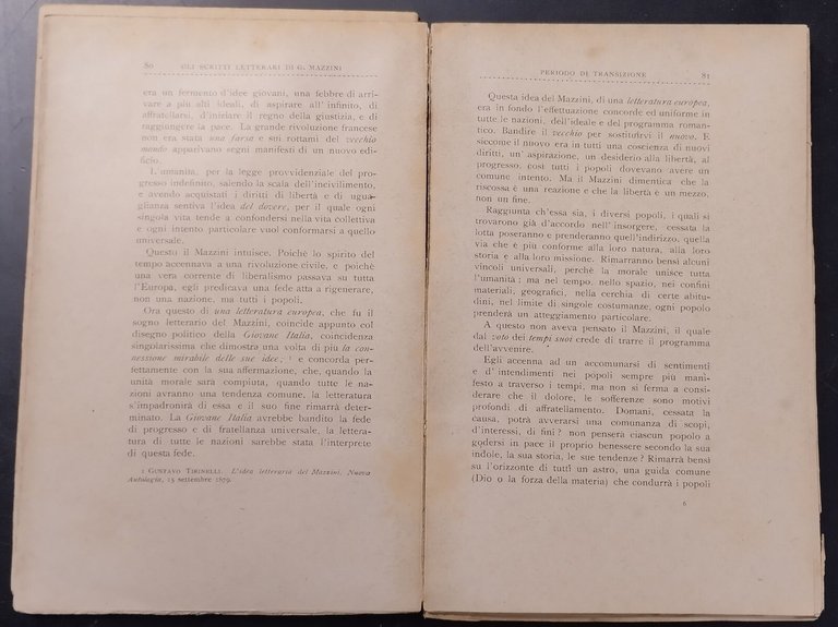 GLI SCRITTI LETTERARI DI GIUSEPPE MAZZINI Nada Peretti 1904 Nazionale … | Immagine Gallery 3