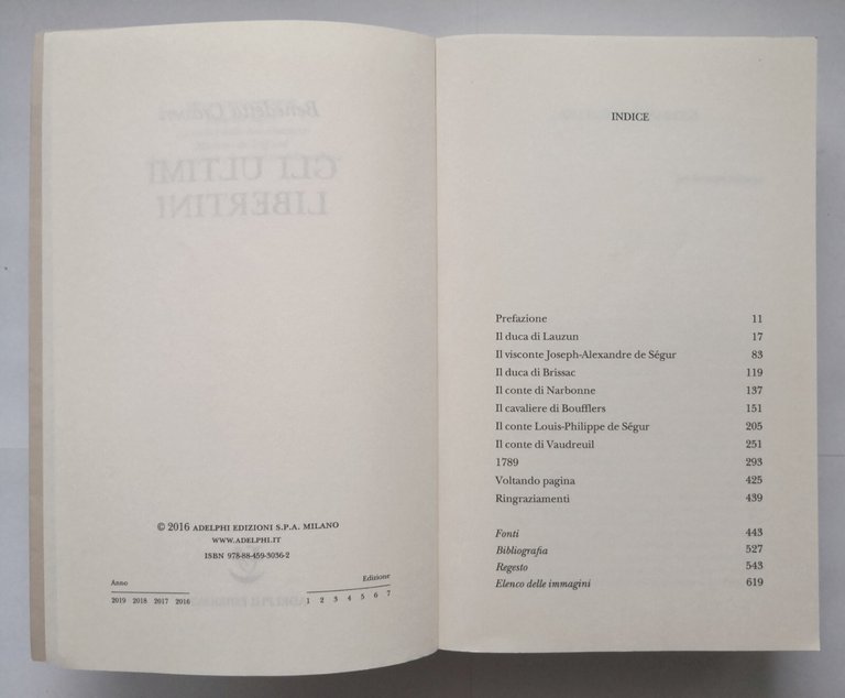 GLI ULTIMI LIBERTINI di Benedetta Craveri 2019 Adelphi Edizioni Libro …