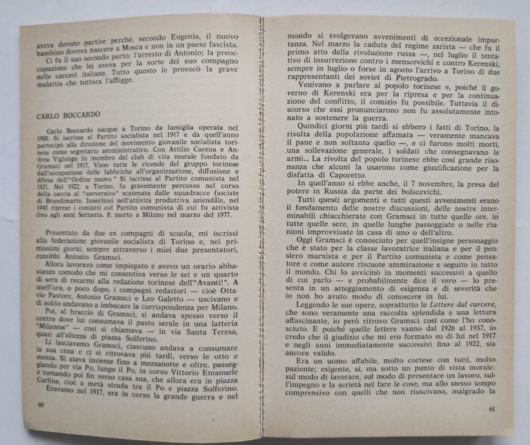 GRAMSCI VIVO le testimonianze dei suoi contemporanei 1977 Feltrinelli Libro