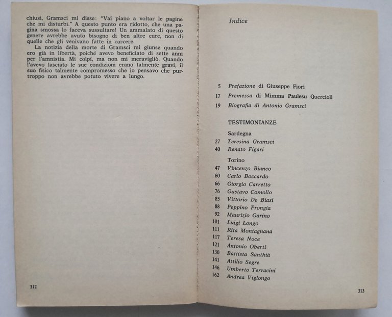 GRAMSCI VIVO le testimonianze dei suoi contemporanei 1977 Feltrinelli Libro